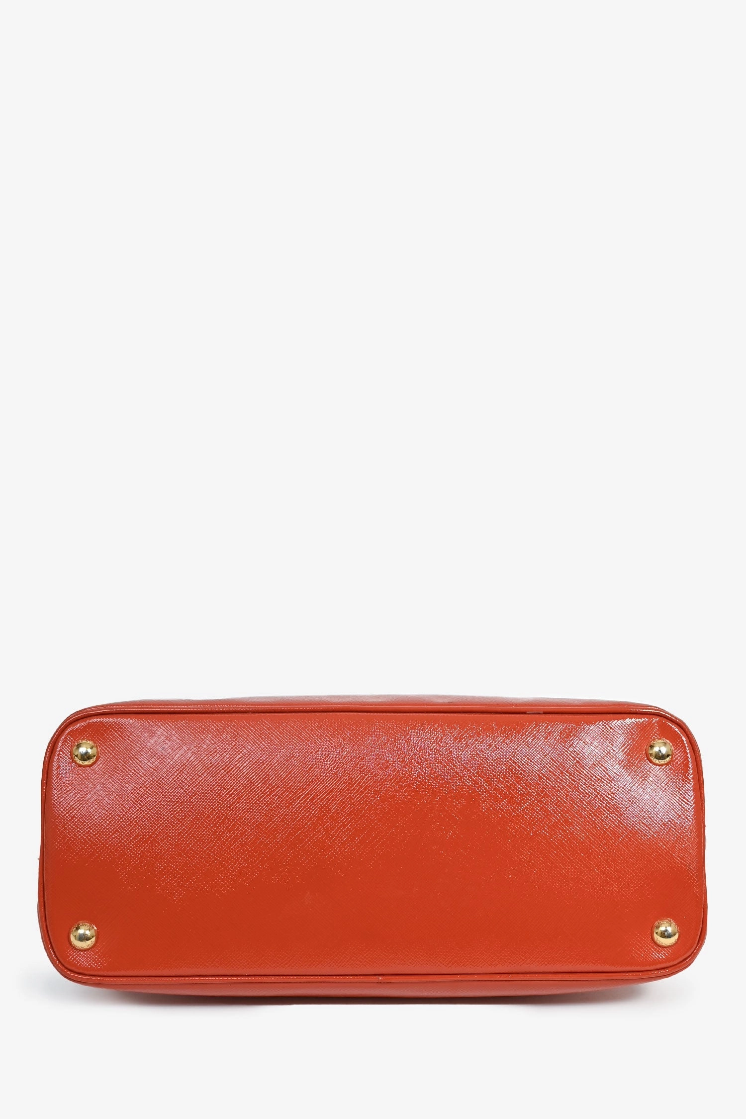 Prada Orange Saffiano Leather Galleria Tote