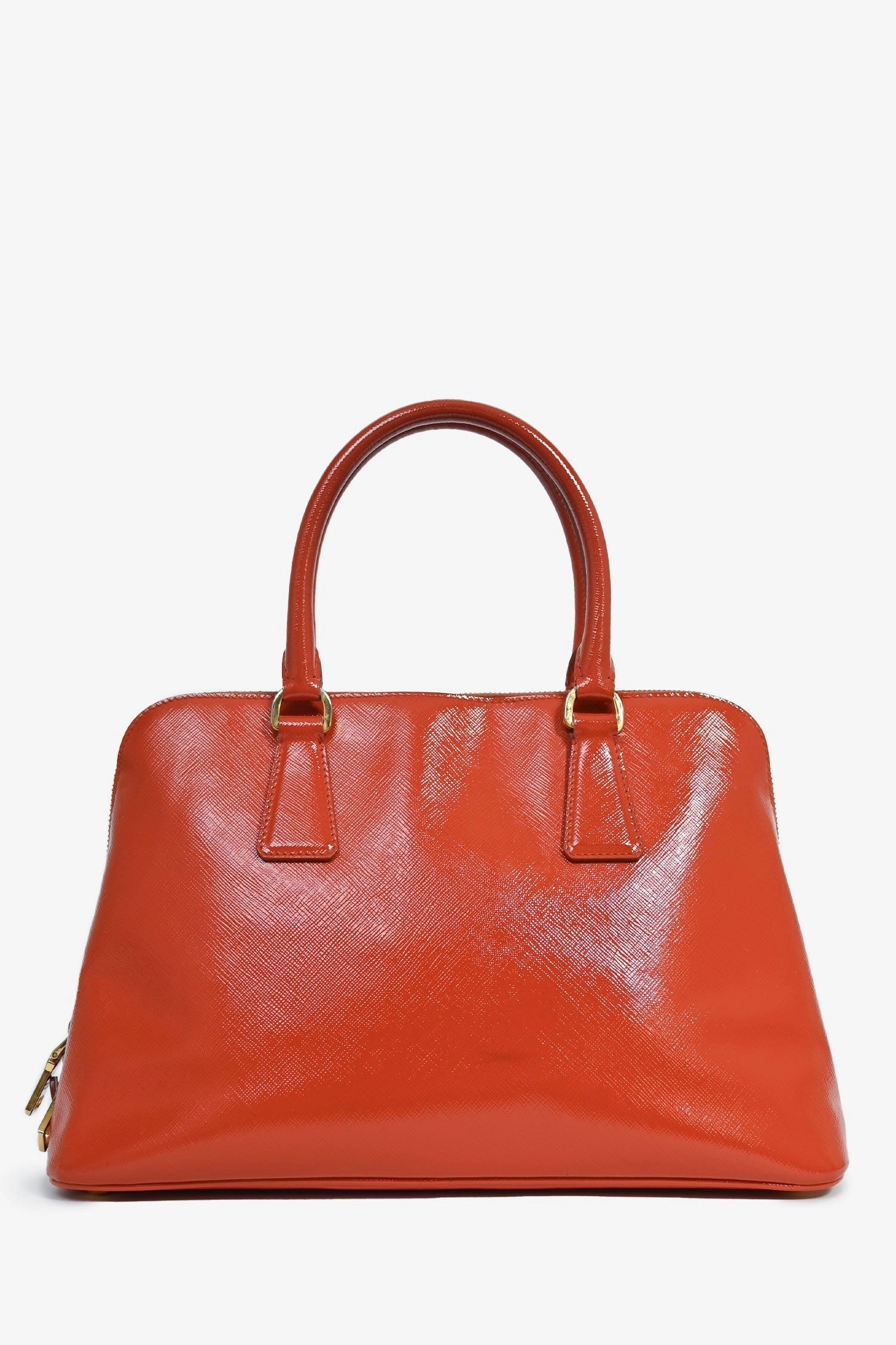 Prada Orange Saffiano Leather Galleria Tote
