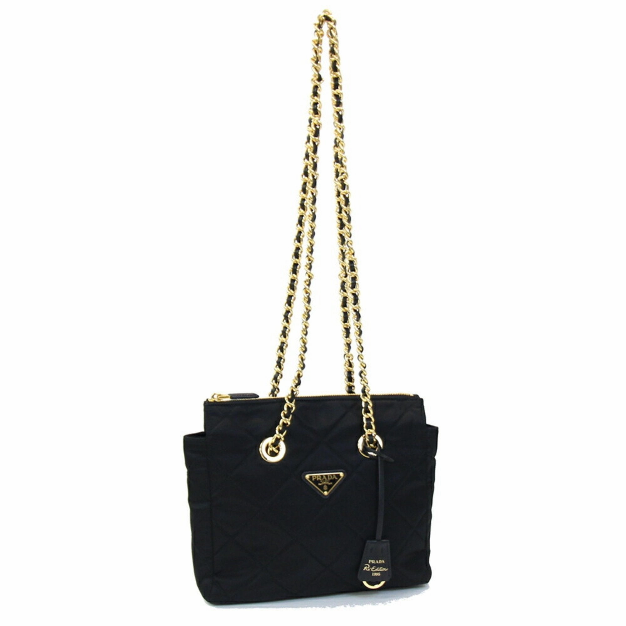 Prada Polyamide Leather Tote Bag (Pre-Owned)