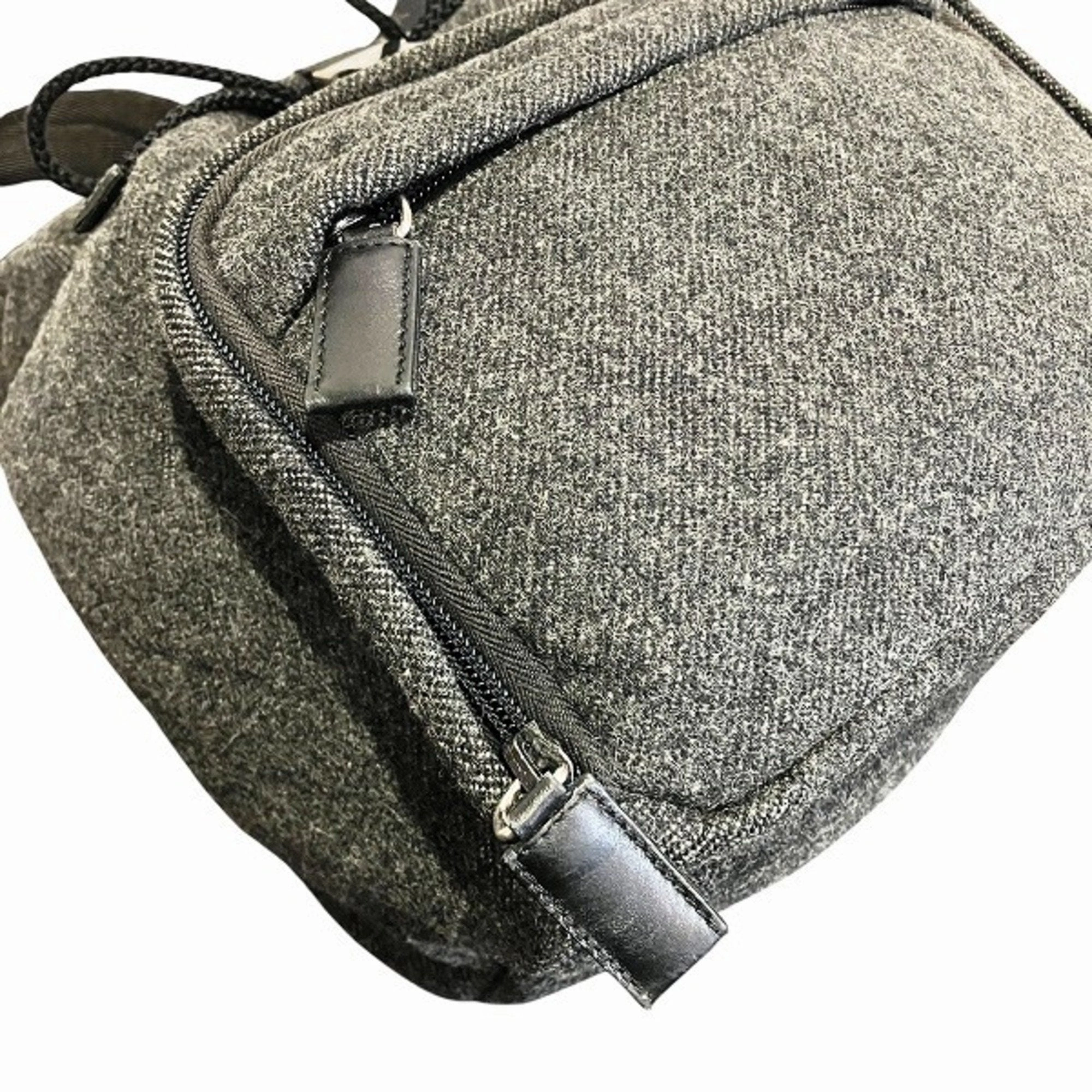Prada Wool Canvas Backpack (Pre-Owned)