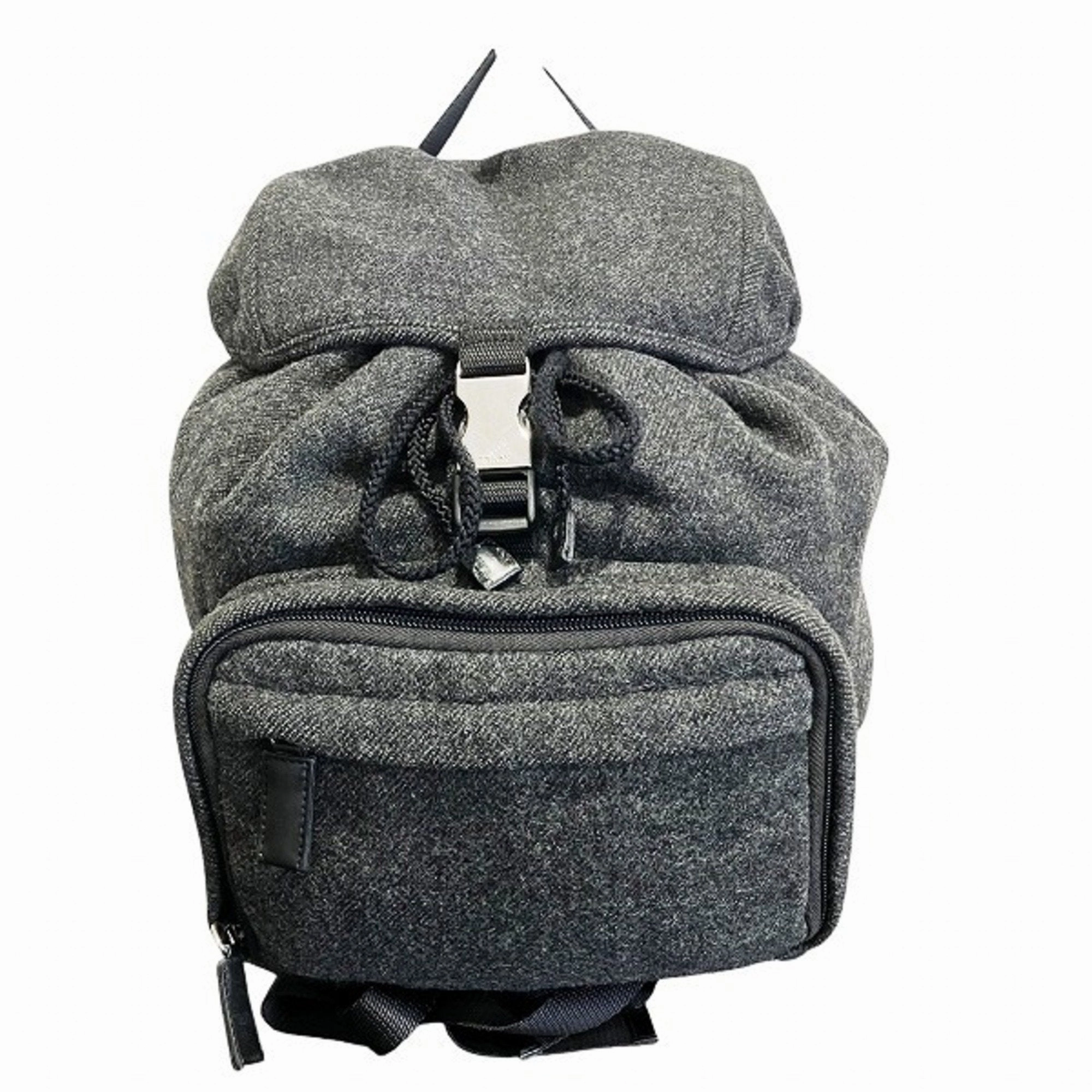 Prada Wool Canvas Backpack (Pre-Owned)