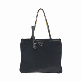 Prada yellow Nylon Handbag Tote Bag (Pre-Owned)