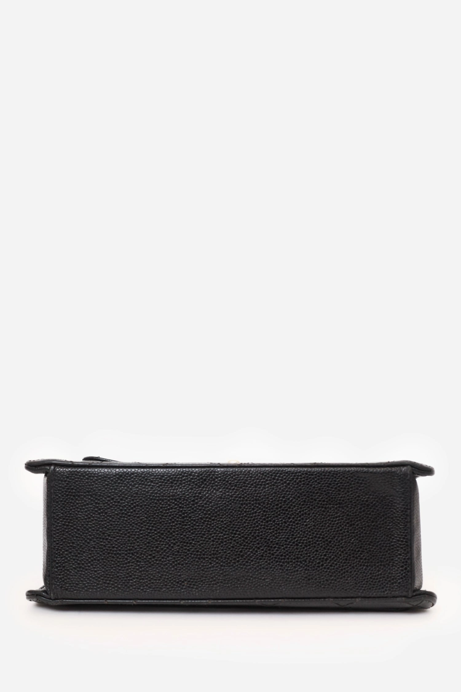 Pre-Loved Chanel 1997-99 Black Caviar CC Turn Lock Flap Bag
