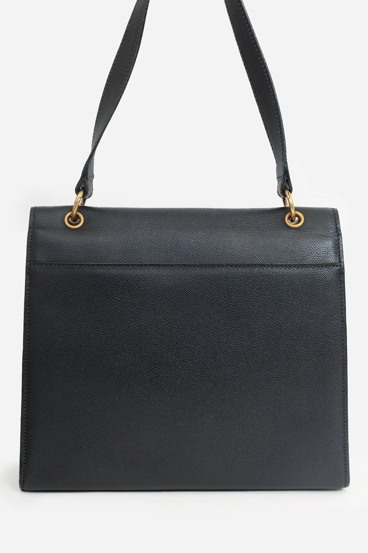 Pre-Loved Chanel 1997-99 Black Caviar Leather Straight Flap Shoulder Bag