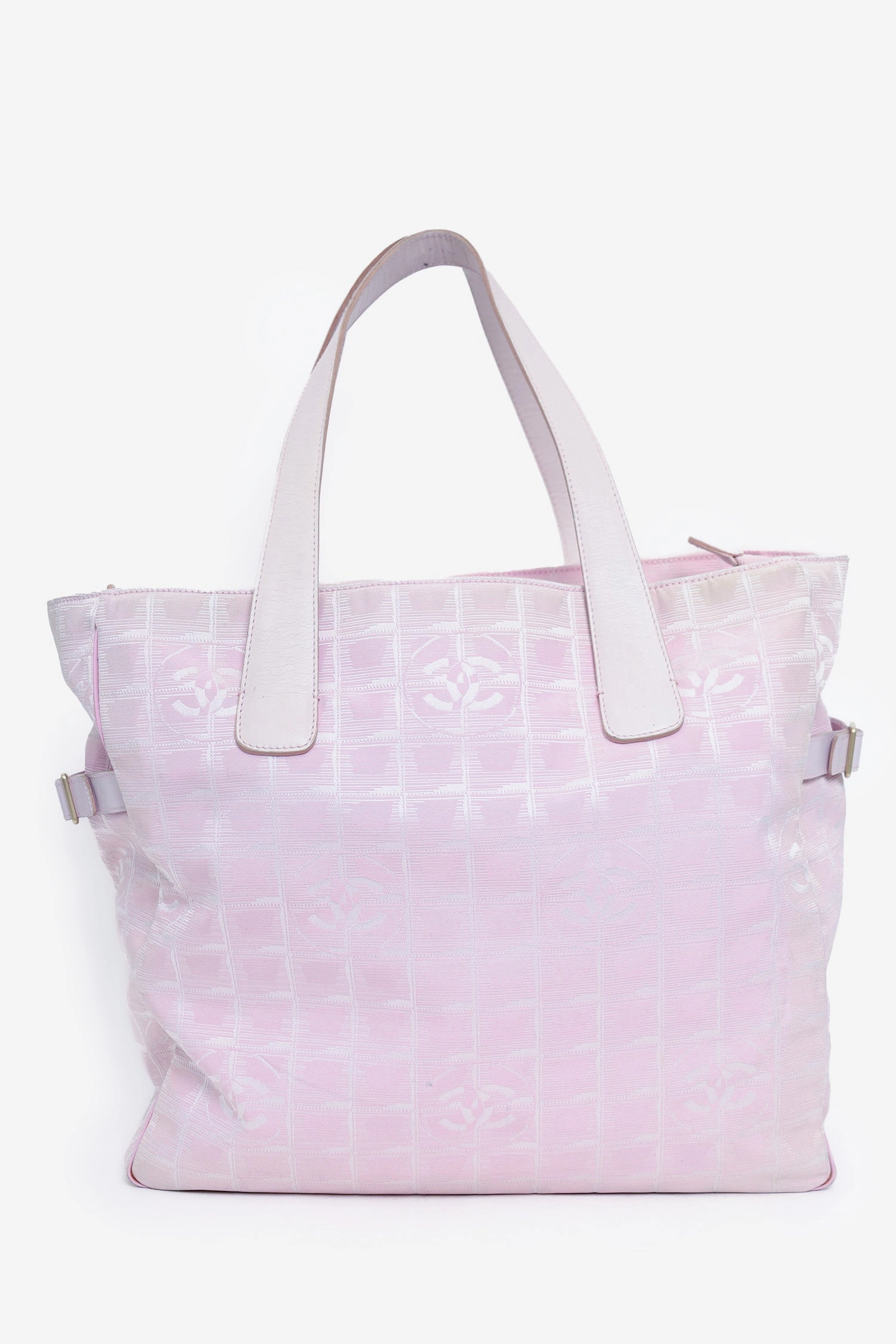 Pre-Loved Chanel 2002-03 Pink Canvas Travel Ligne Tote