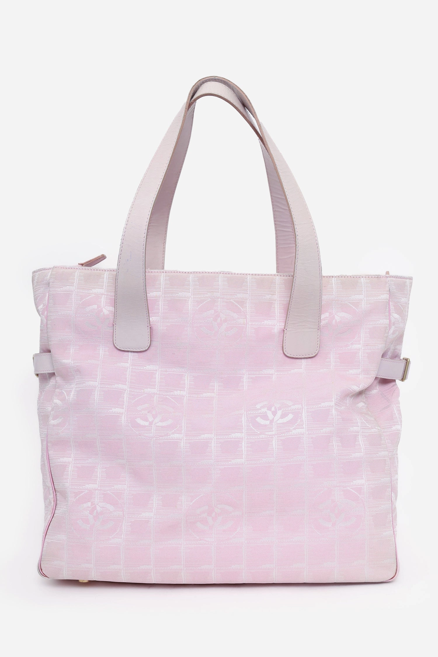 Pre-Loved Chanel 2002-03 Pink Canvas Travel Ligne Tote