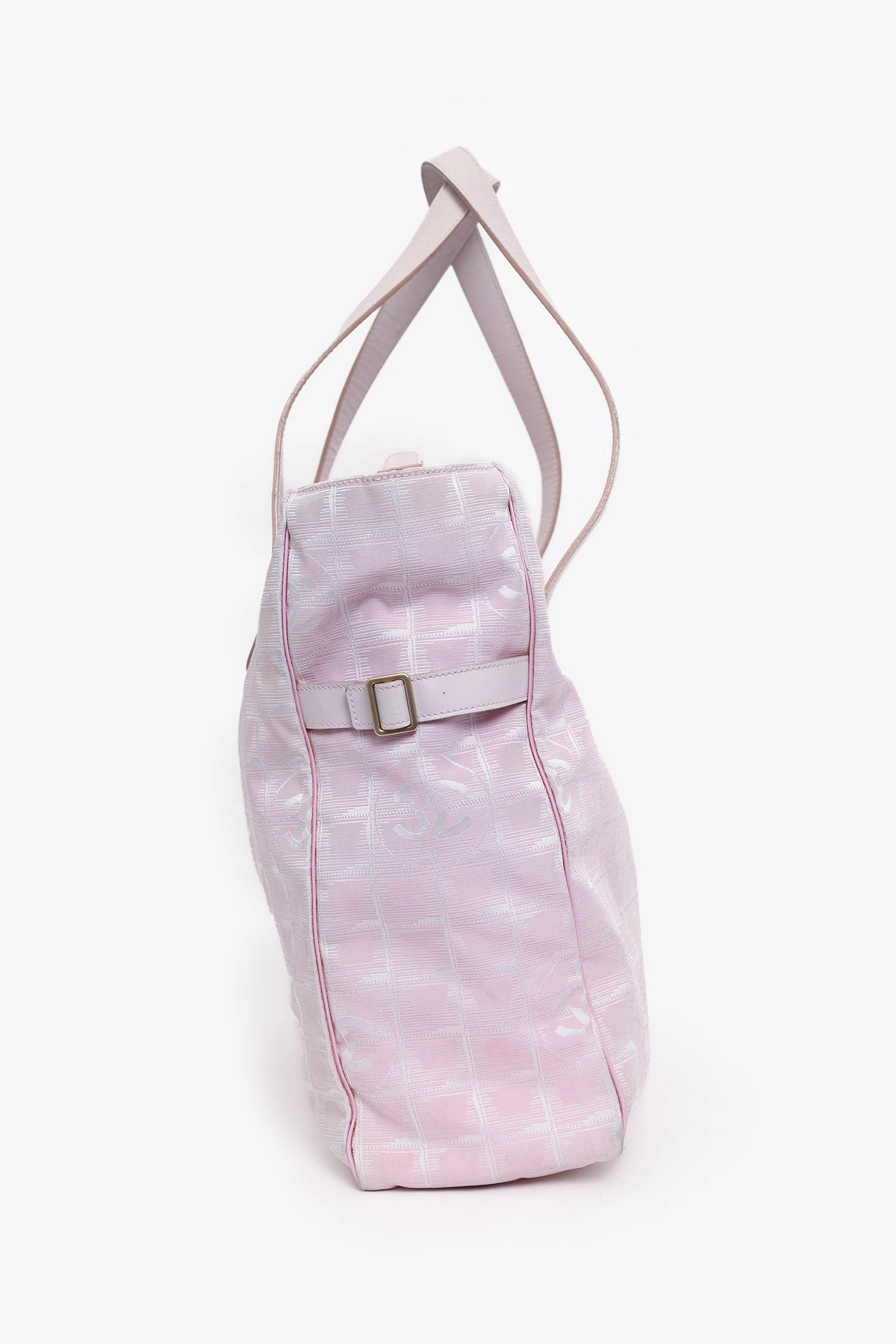 Pre-Loved Chanel 2002-03 Pink Canvas Travel Ligne Tote