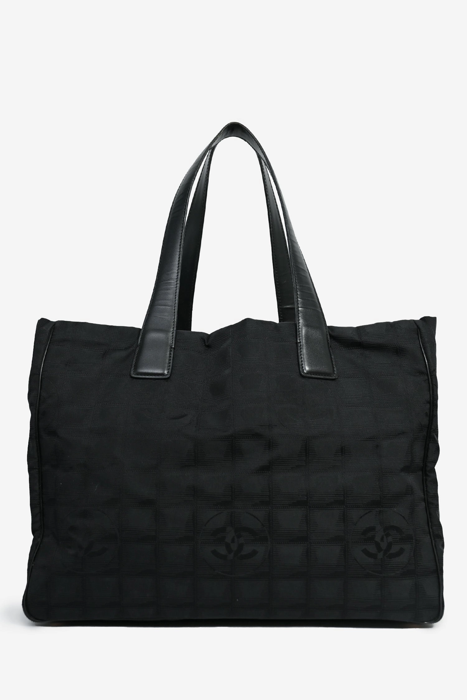 Pre-Loved Chanel 2004/05 Black Canvas CC Tote Bag