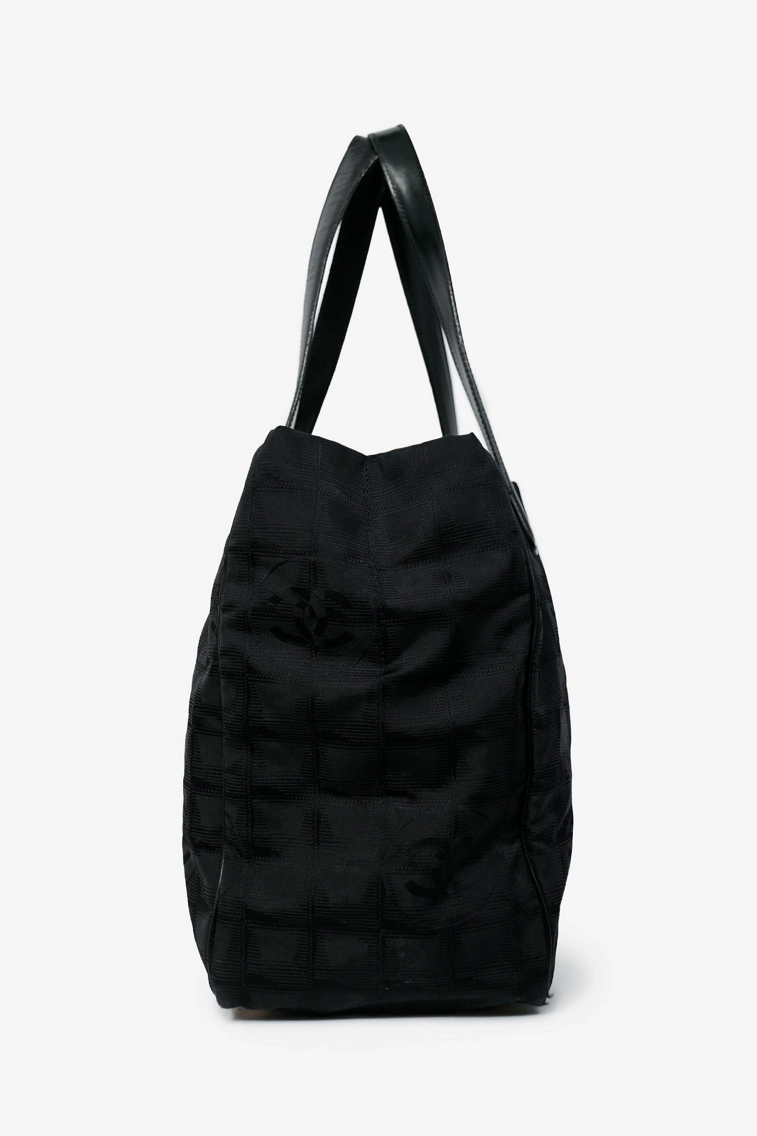 Pre-Loved Chanel 2004/05 Black Canvas CC Tote Bag