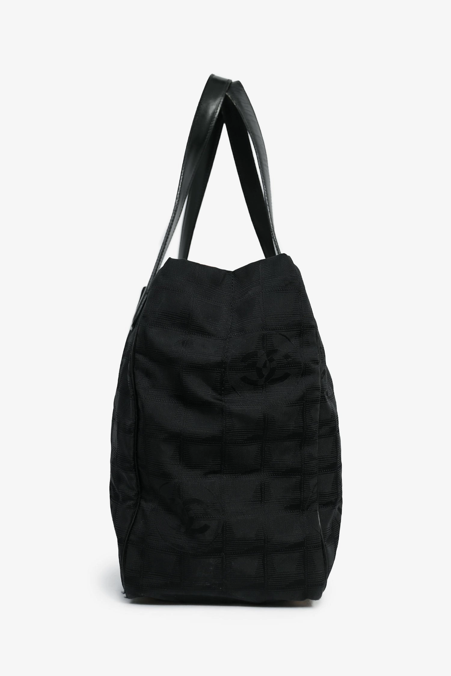 Pre-Loved Chanel 2004/05 Black Canvas CC Tote Bag