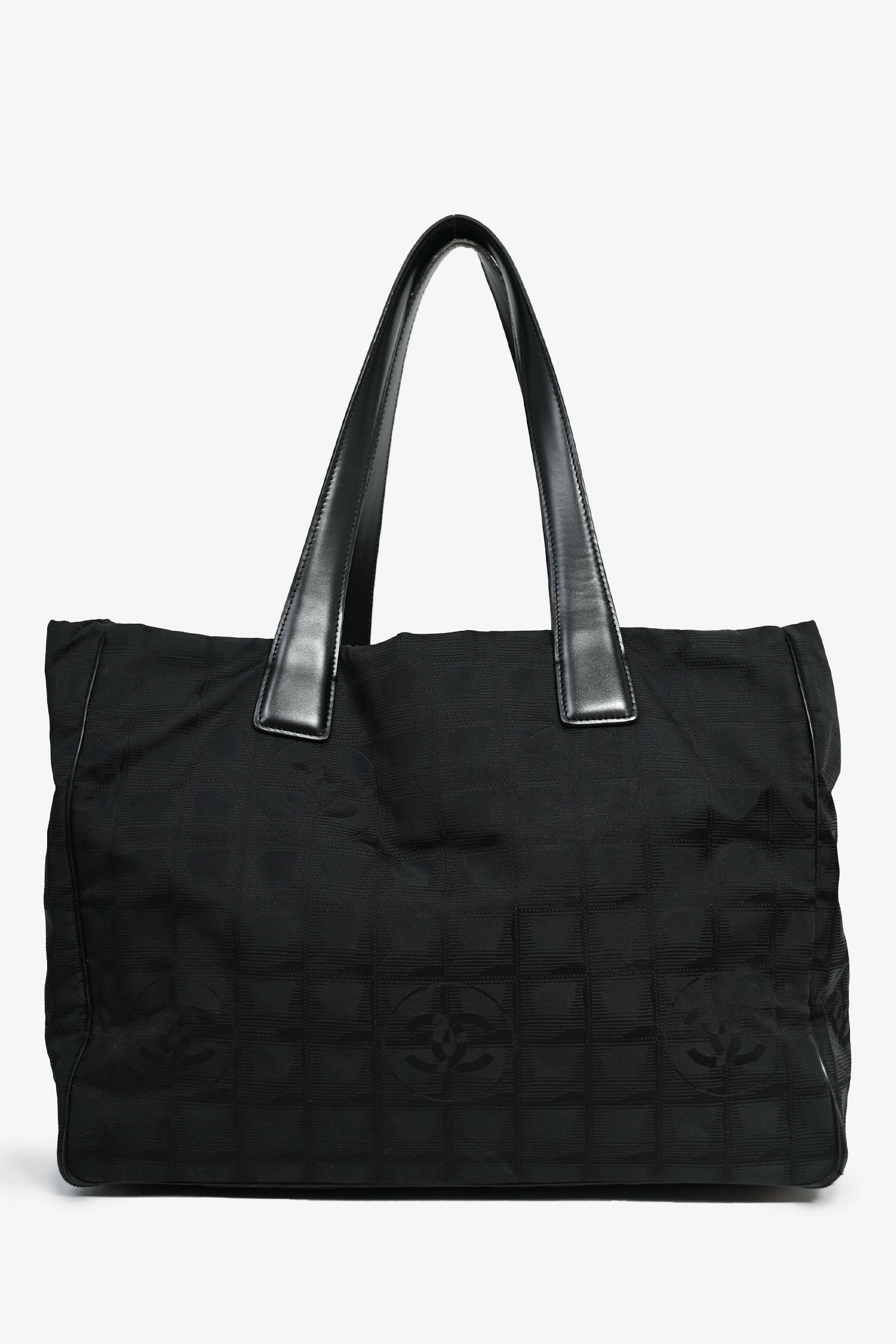 Pre-Loved Chanel 2004/05 Black Canvas CC Tote Bag