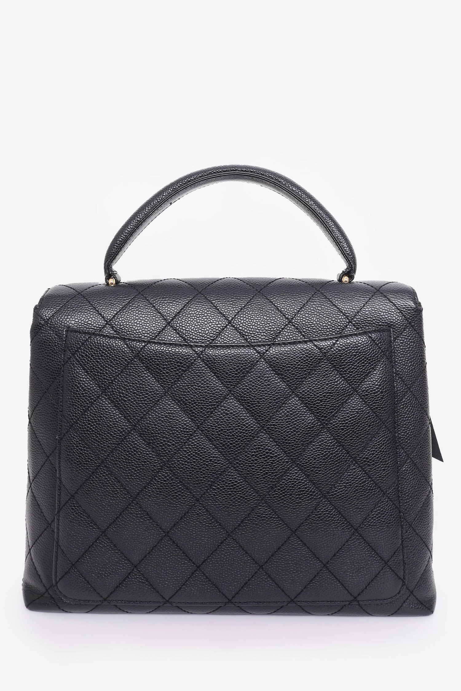 Pre-Loved Chanel 2005-06 Black Caviar Leather Kelly Top Handle Bag