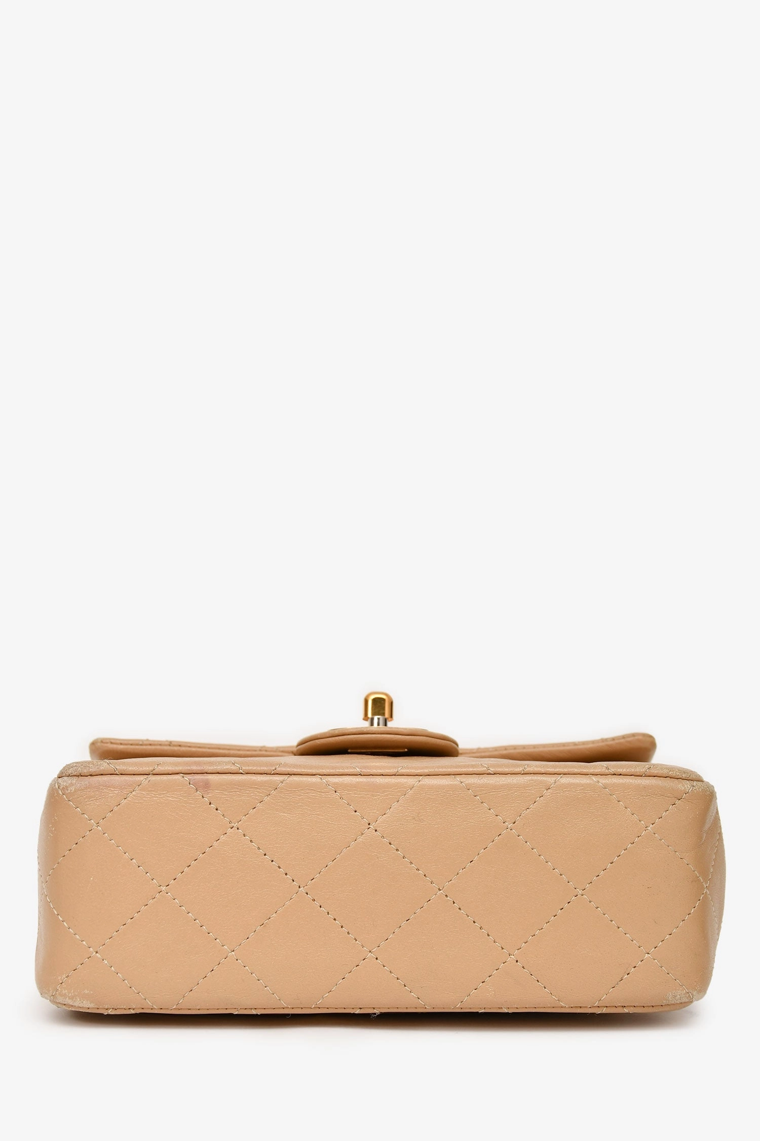 Pre-Loved Chanel 2005/2006 Beige Lambskin Mini Flap (As Is)