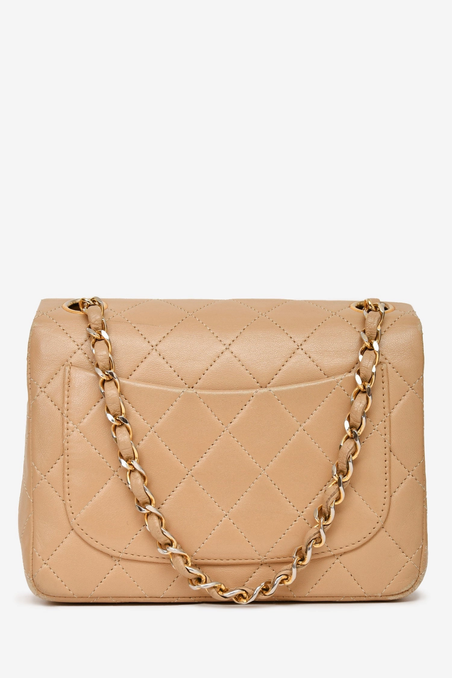Pre-Loved Chanel 2005/2006 Beige Lambskin Mini Flap (As Is)