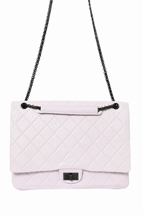 Pre-Loved Chanel 2008/9 Grey Leather Quilted 2.55 Reissue XL Bag