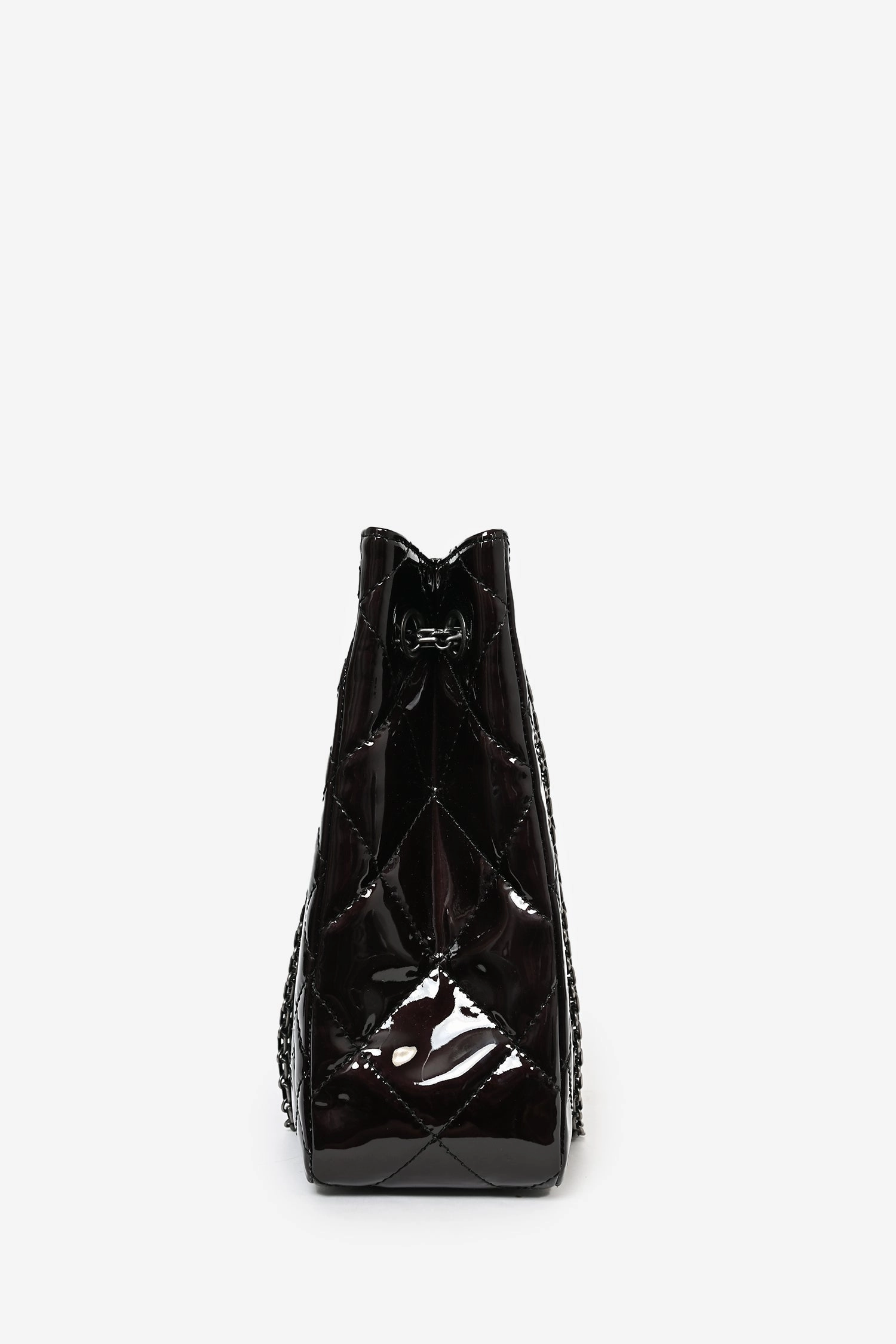Pre-Loved Chanel  2011/12 Black Patent Quilted Leather 2.55 Reissue Tote Bag