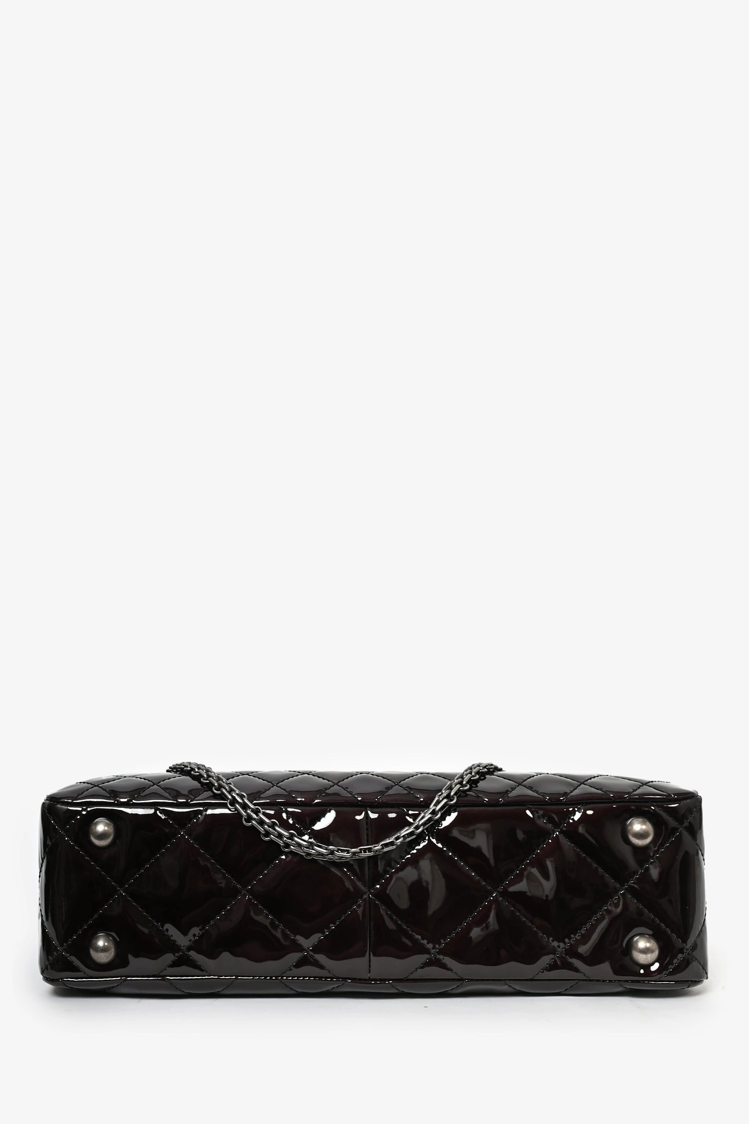 Pre-Loved Chanel  2011/12 Black Patent Quilted Leather 2.55 Reissue Tote Bag