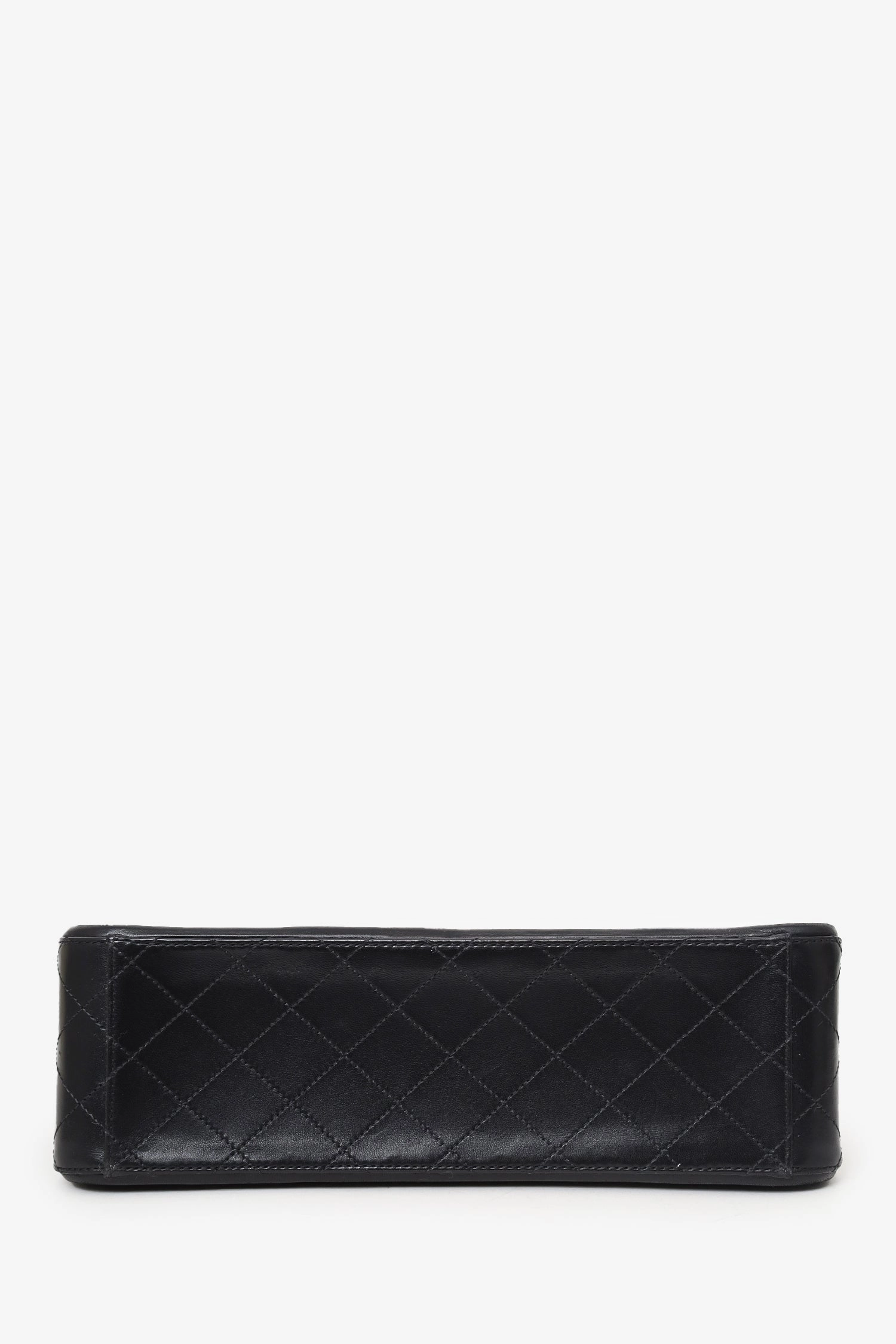 Pre-Loved Chanel 2014-15 Navy/Black Quilted Lambskin Elegant Tote