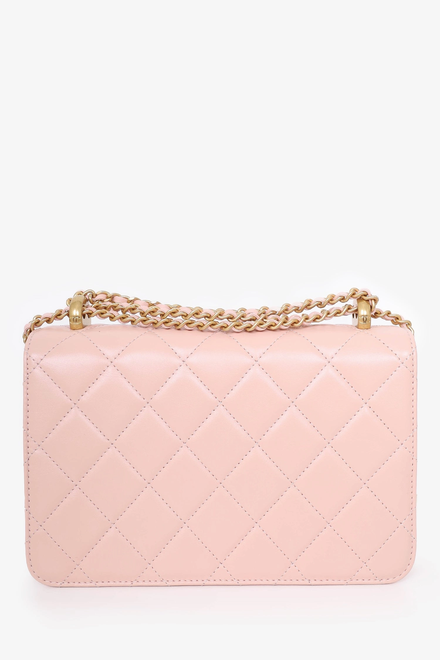Pre-Loved Chanel 24C Beige Quilted Leather Perfect Fit Flap Bag