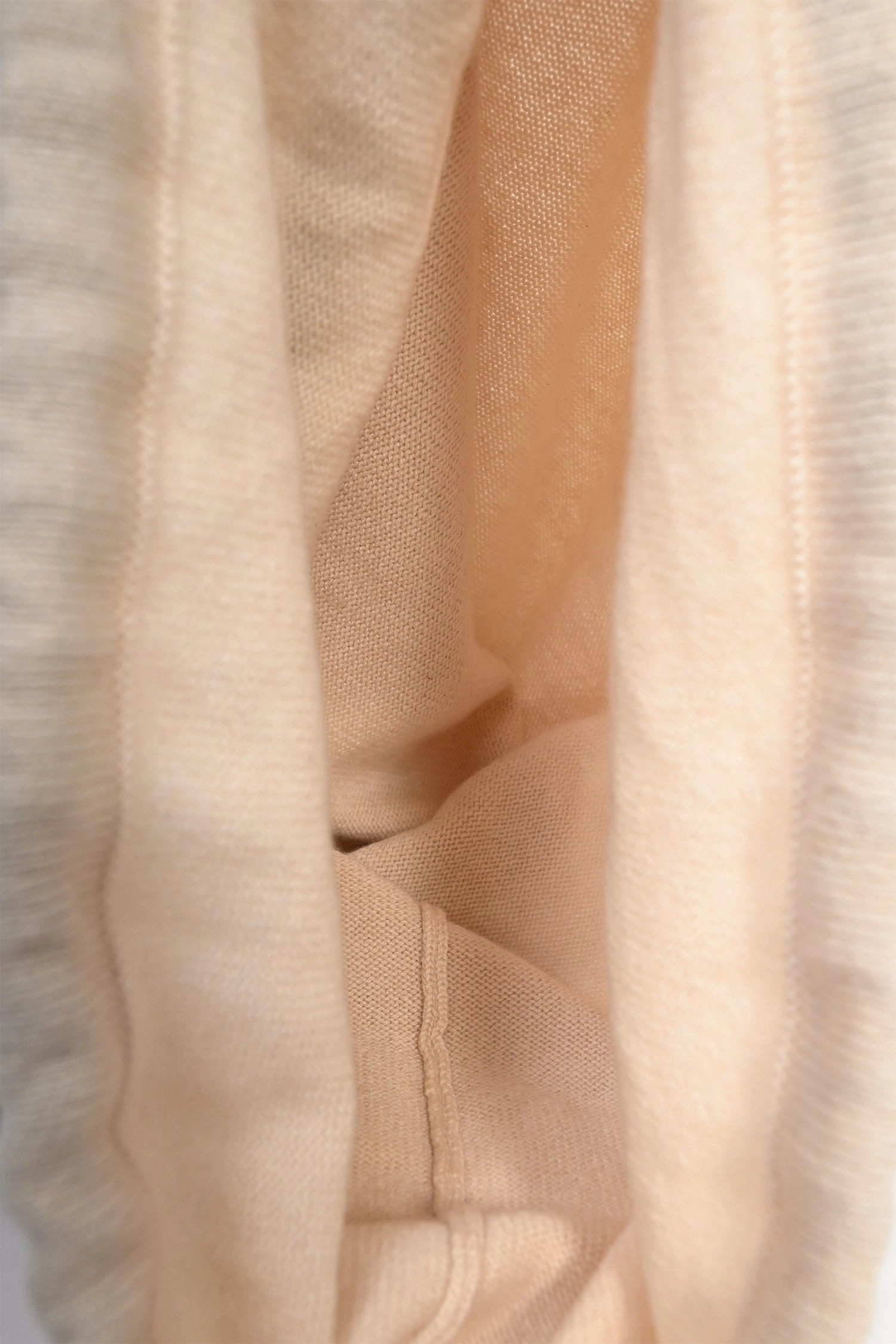 Pre-Loved Chanel Beige Cashmere CC Drawstring Bag