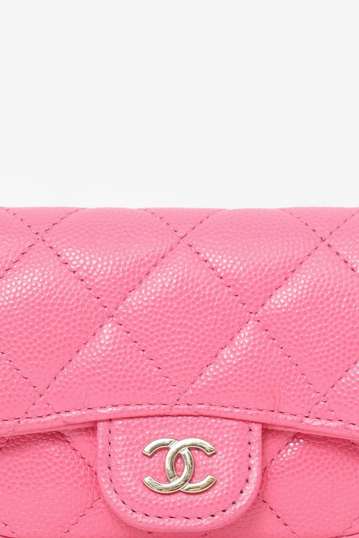 Pre-Loved Chanel Chanel 2019/20 Pink Caviar Leather Quilted Classic Flap Belt Bag
