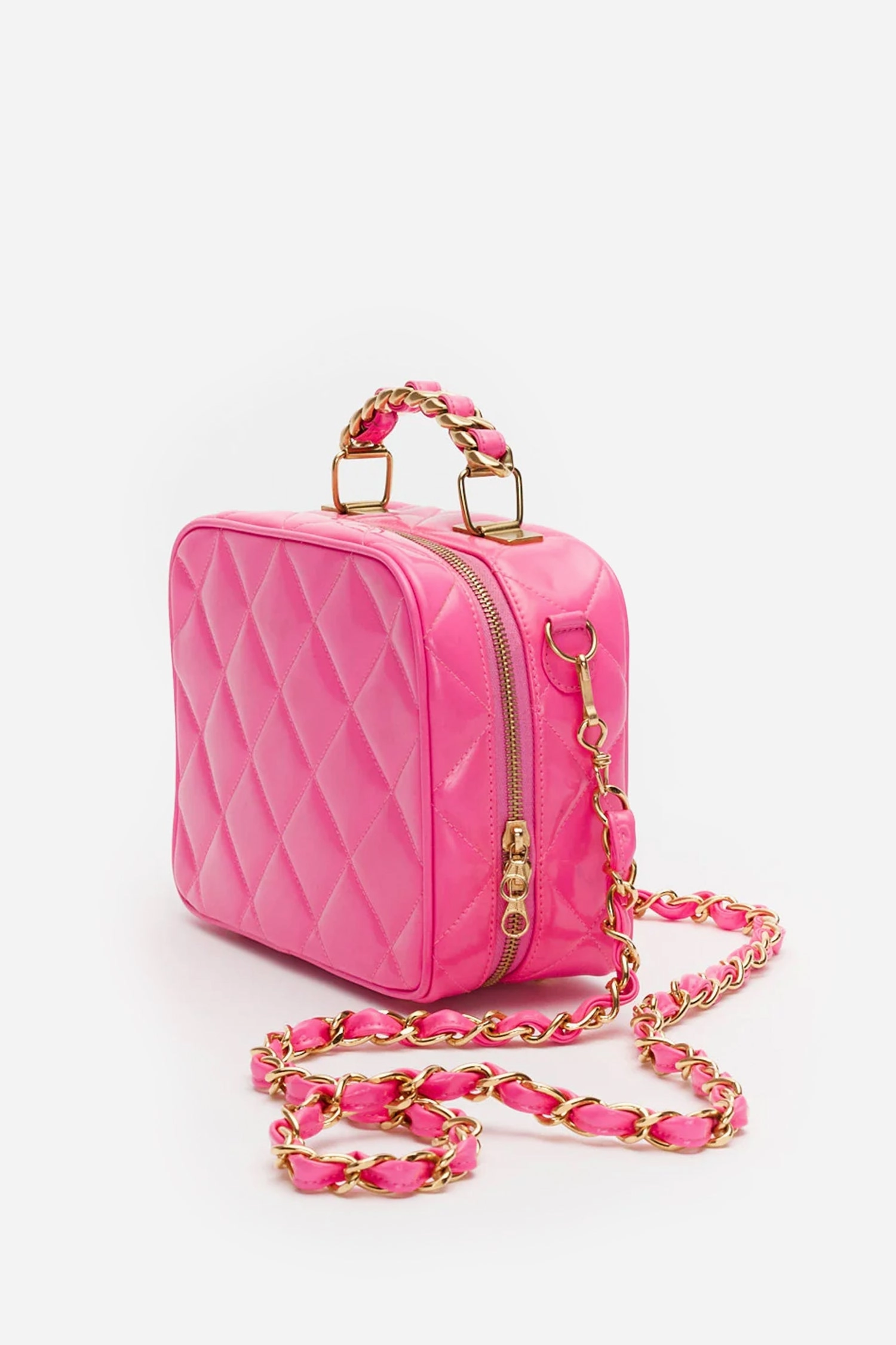 Pre-Loved Chanel Pink Patent Leather Vanity Case