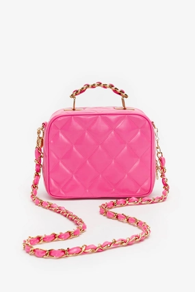 Pre-Loved Chanel Pink Patent Leather Vanity Case