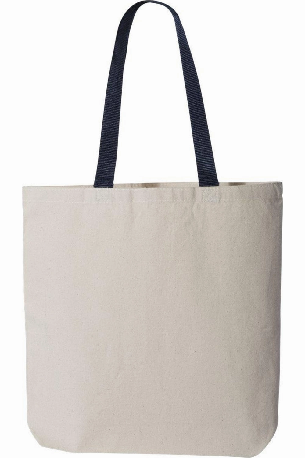 Q-Tees 11L Canvas Tote with Contrast-Color Handles