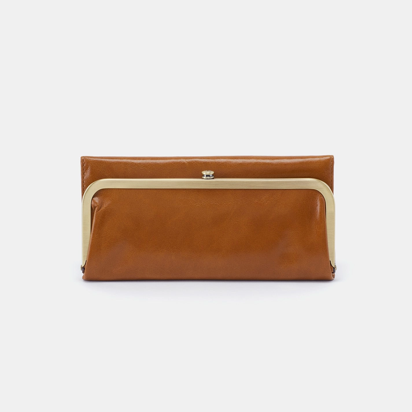 Rachel Continental Wallet in Polished Leather - Truffle