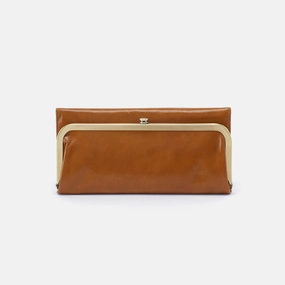 Rachel Continental Wallet in Polished Leather - Truffle