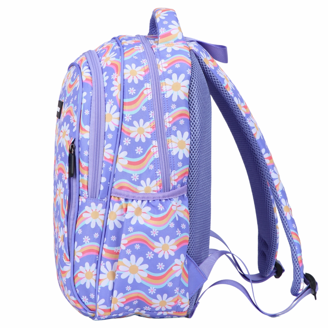 Rainbow Daisy Midsize Kids Backpack