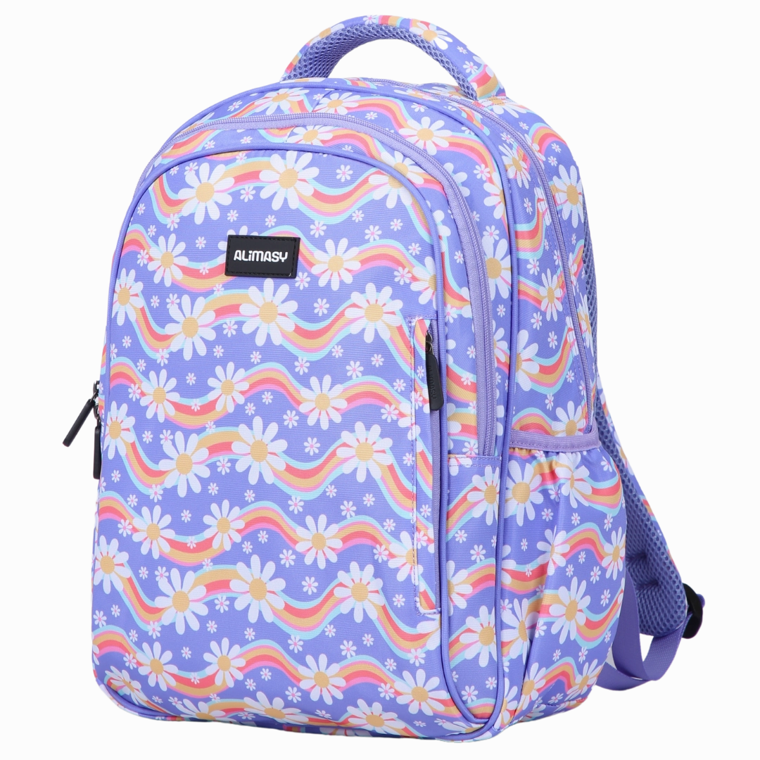 Rainbow Daisy Midsize Kids Backpack