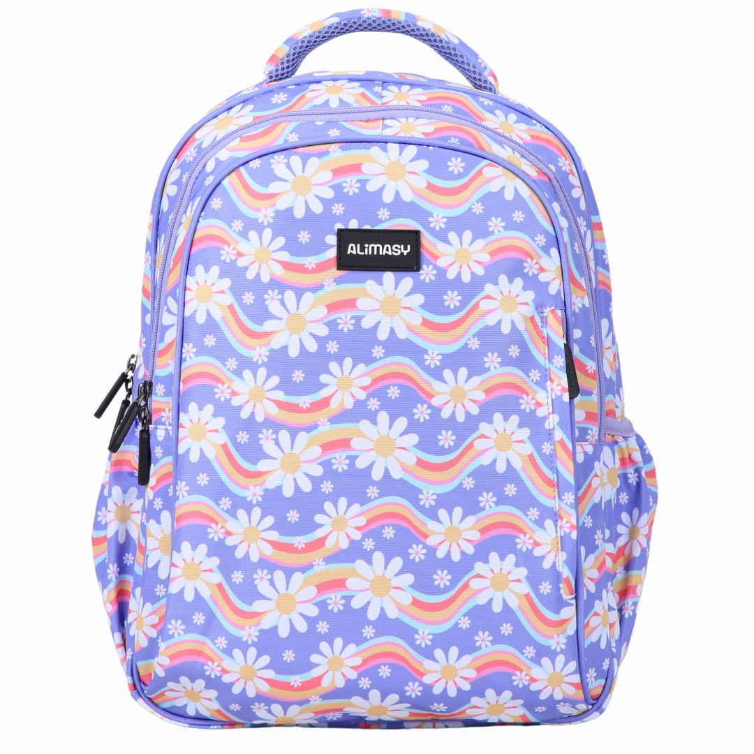 Rainbow Daisy Midsize Kids Backpack