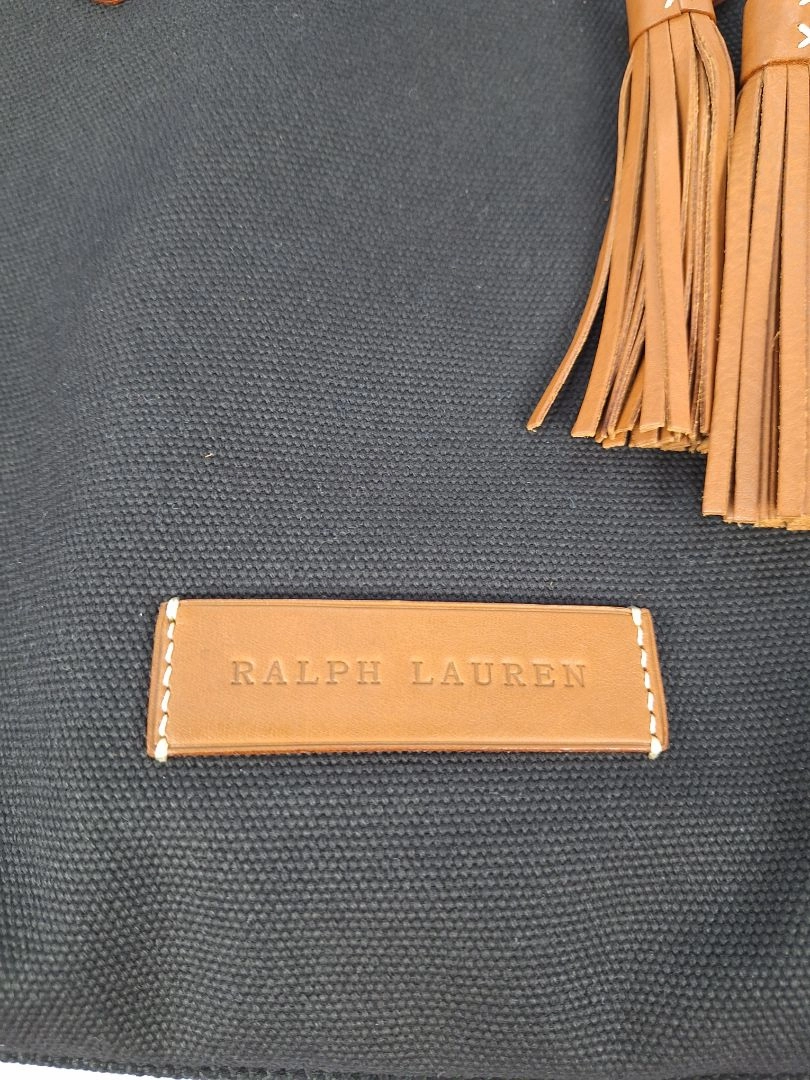 Ralph Lauren Contrast Tan Canvas Day Bag