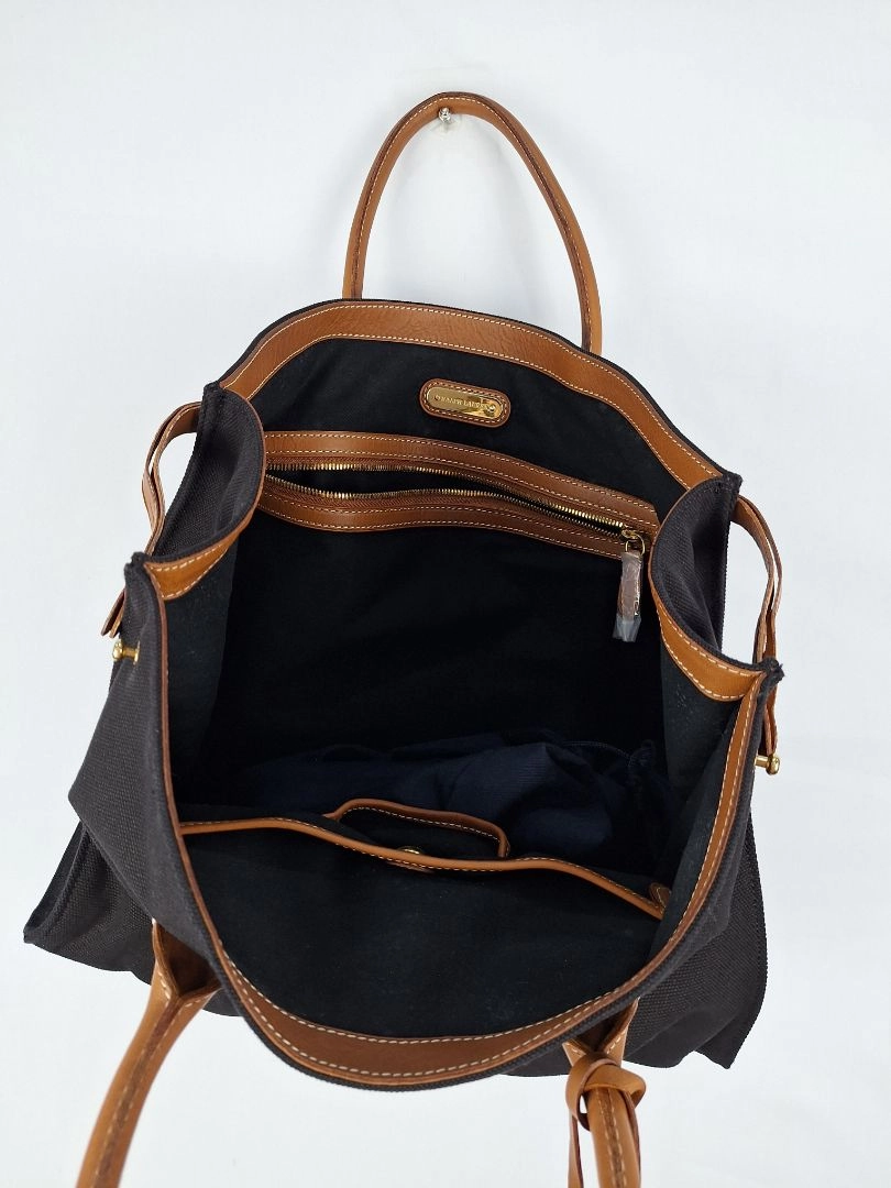 Ralph Lauren Contrast Tan Canvas Day Bag