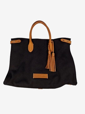 Ralph Lauren Contrast Tan Canvas Day Bag