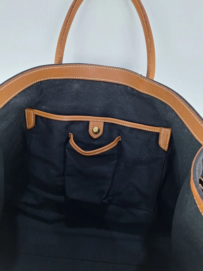 Ralph Lauren Contrast Tan Canvas Day Bag