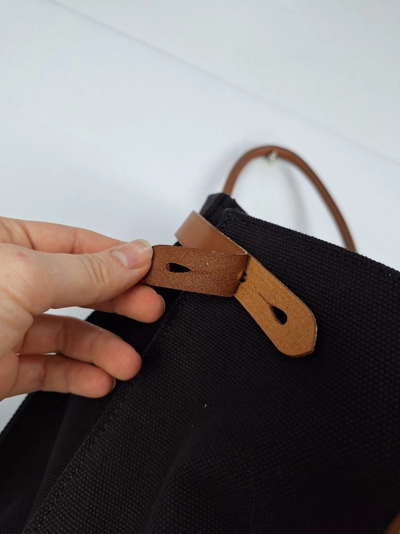 Ralph Lauren Contrast Tan Canvas Day Bag