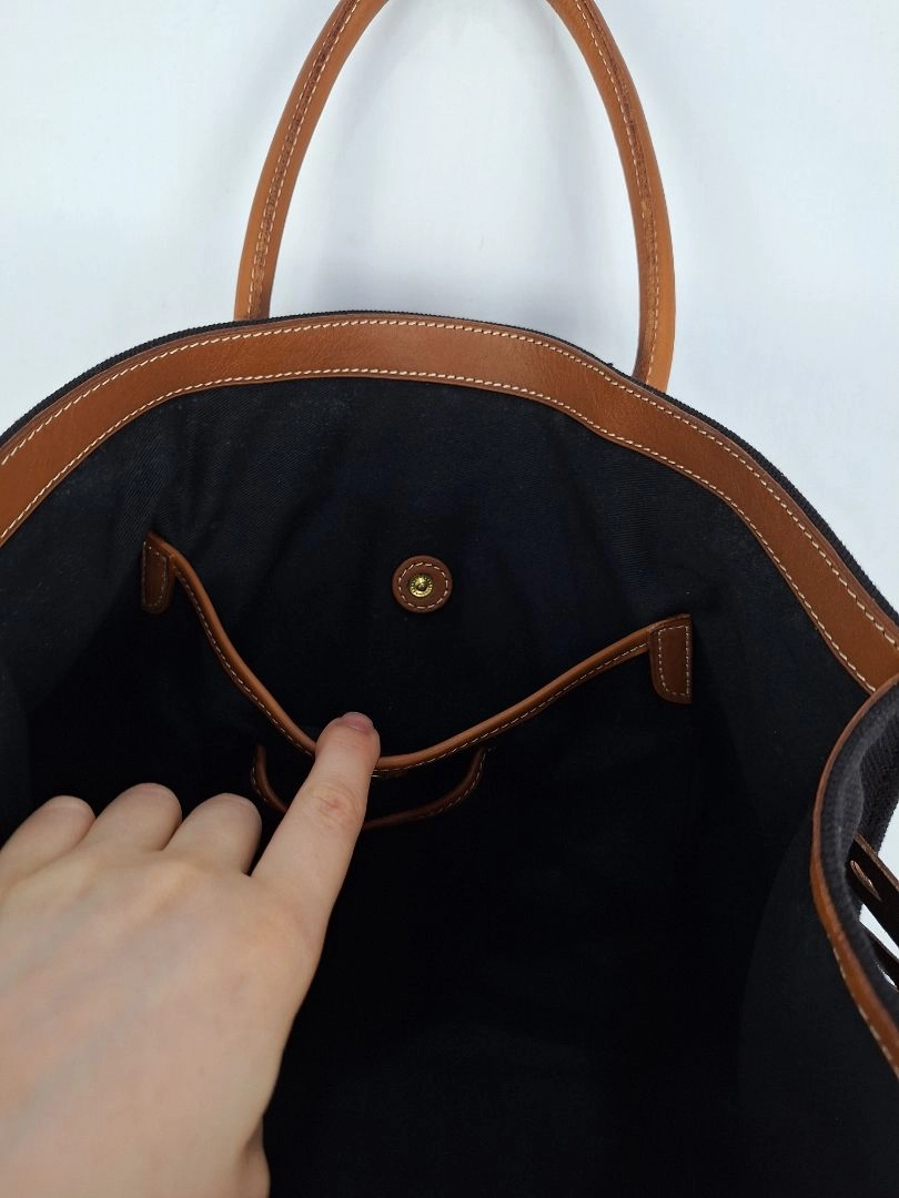 Ralph Lauren Contrast Tan Canvas Day Bag