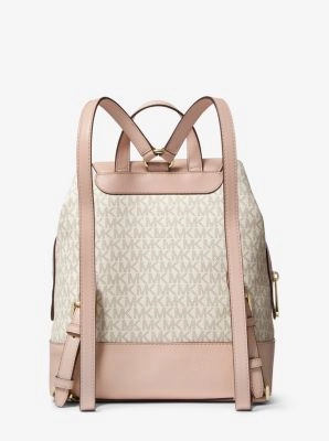 Raven Medium Logo and Pebbled Leather Backpack