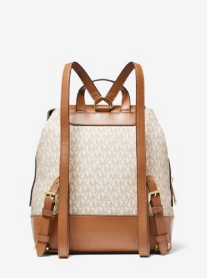 Raven Medium Logo and Pebbled Leather Backpack