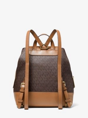 Raven Medium Logo and Pebbled Leather Backpack