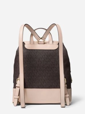 Raven Medium Logo and Pebbled Leather Backpack