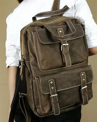 Retro Fashion Mens Backpacks Vintage School Backpack Travel Backpack Bags for Men