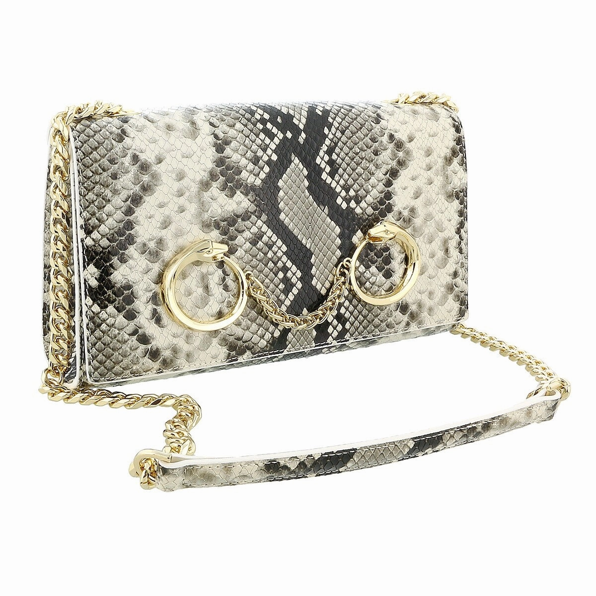 Roberto Cavalli Class BeigeTextured Millie Deluxe Small Clutch for womens