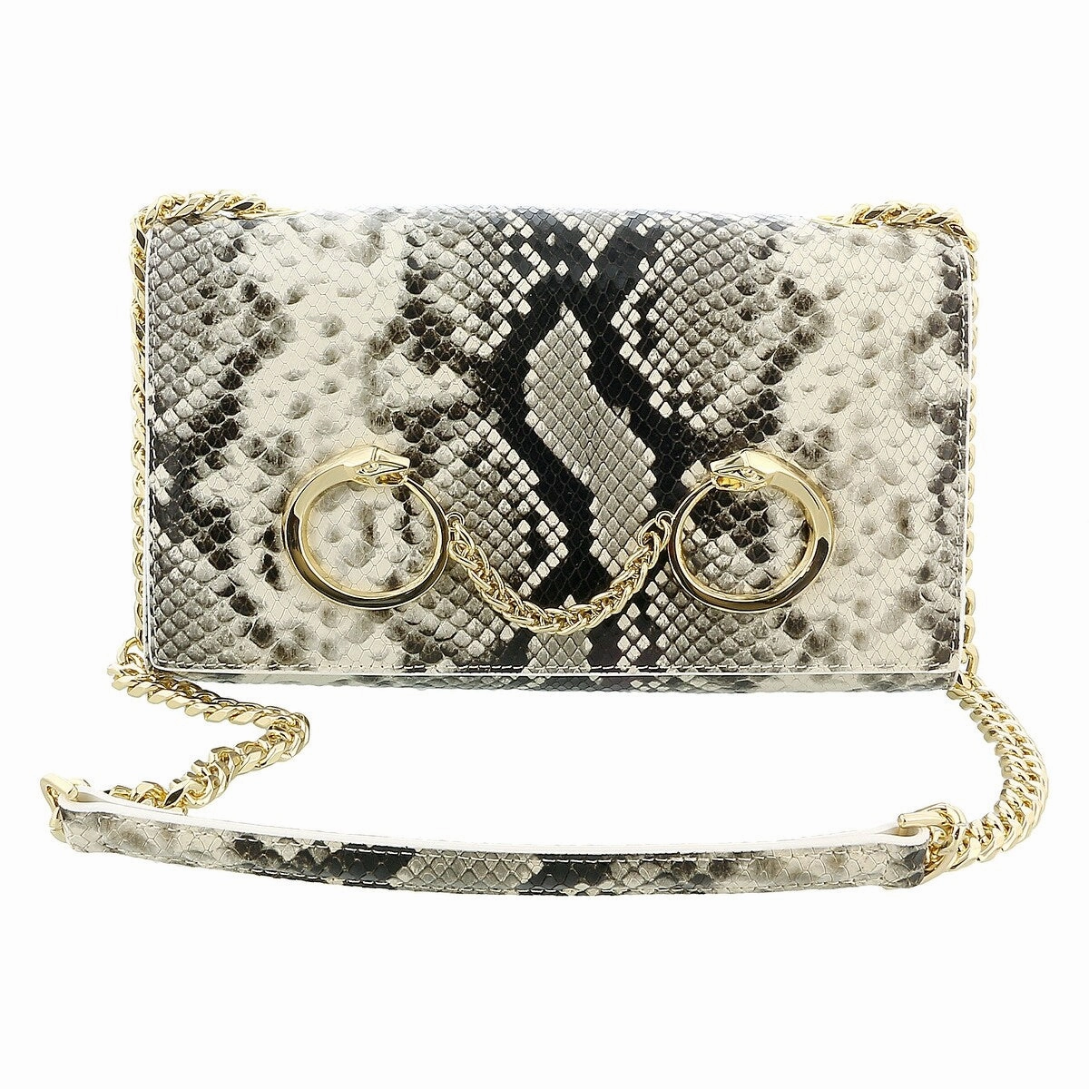 Roberto Cavalli Class BeigeTextured Millie Deluxe Small Clutch for womens