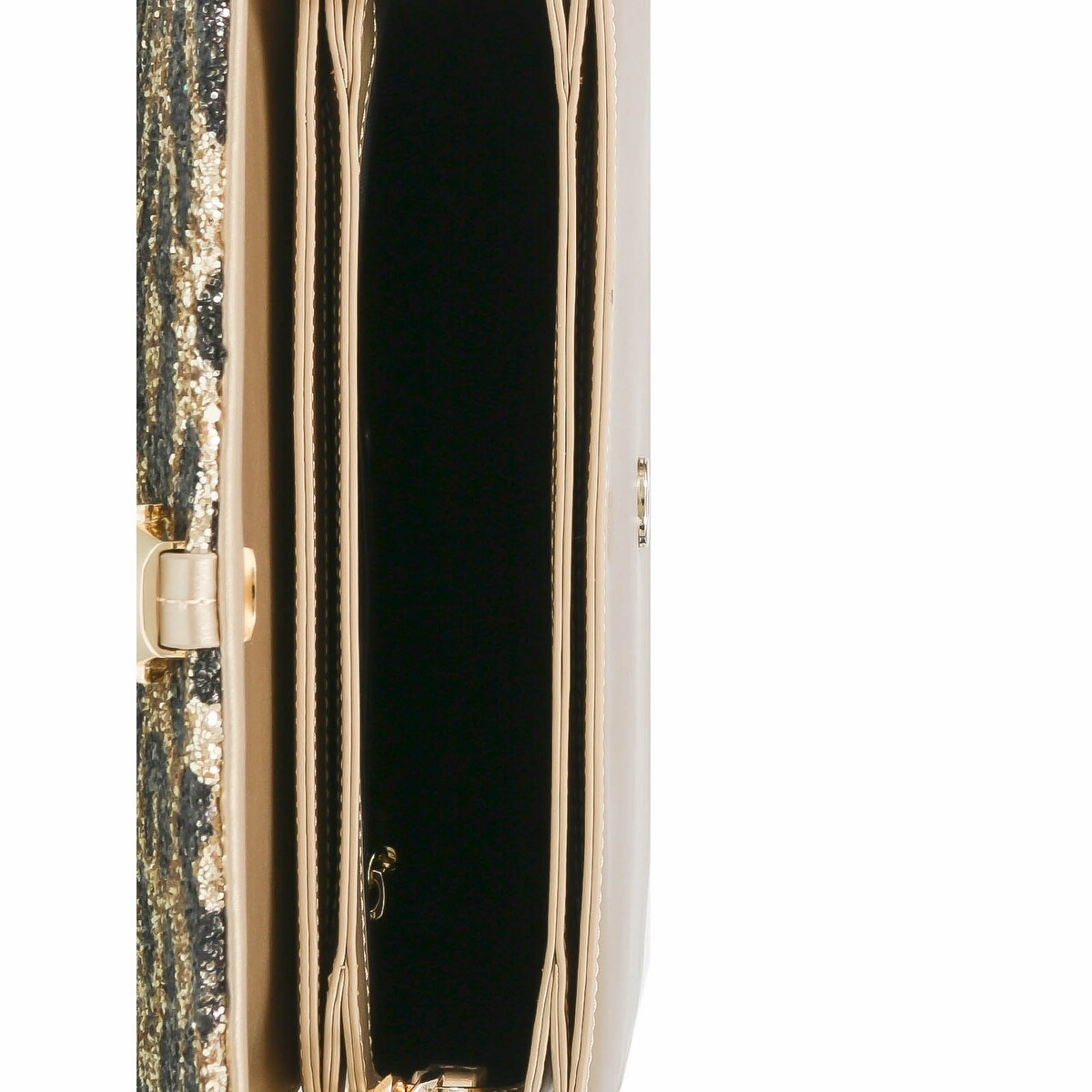 Roberto Cavalli Class GWLPCF D61 Milano Rmx 00 Gold/ Black Large Shoulder Bag for womens