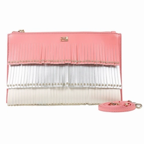Roberto Cavalli Class GWLPD0 T30 Aloha 001 Peach/Silver Clutch for womens