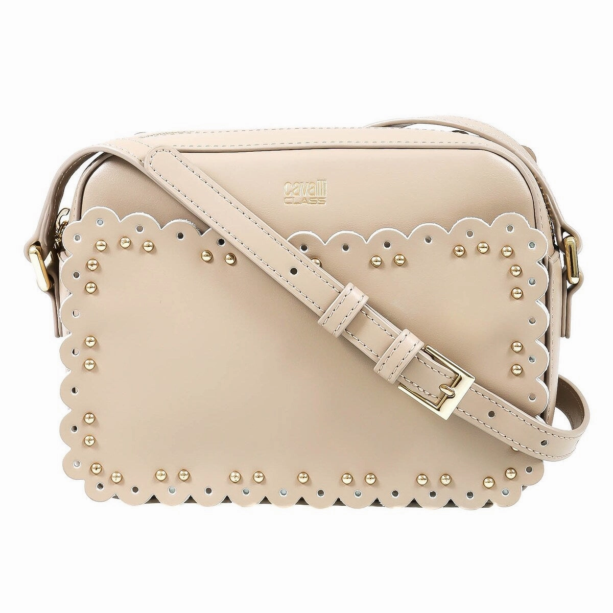Roberto Cavalli Class GWLPEY 022 Leolace 002 Beige Small Shoulder Bag for womens