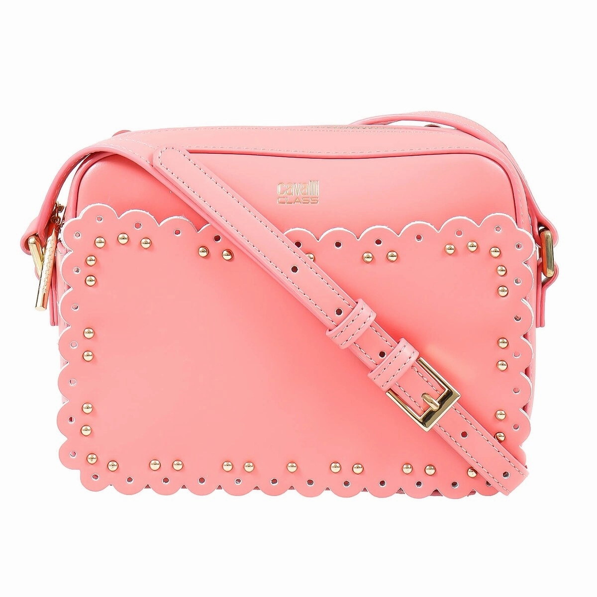 Roberto Cavalli Class GWLPEY 045 Leolace 002 Peach Small Shoulder Bag for womens